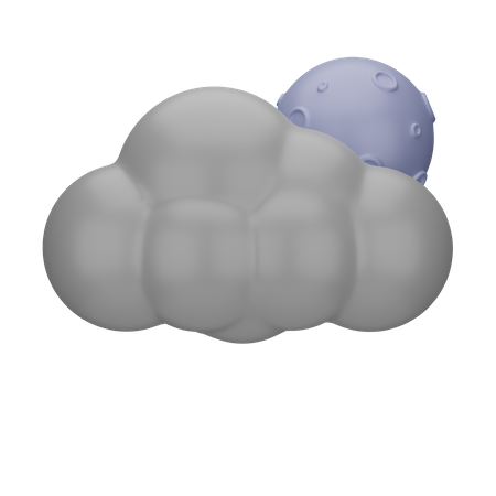 Cloudy Night  3D Icon