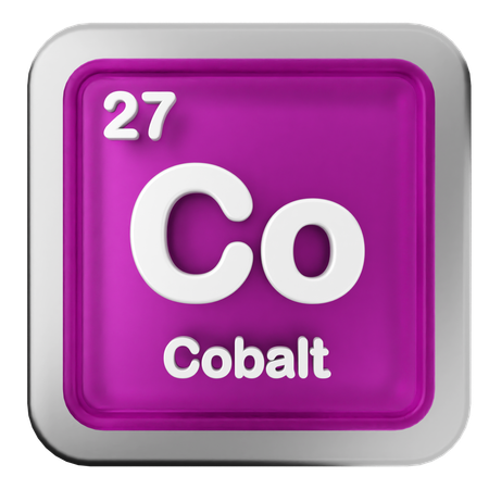 Tableau périodique du cobalt  3D Icon