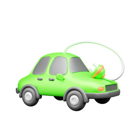 Coche ecológico  3D Icon