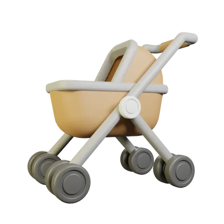 Carrito de bebé  3D Icon