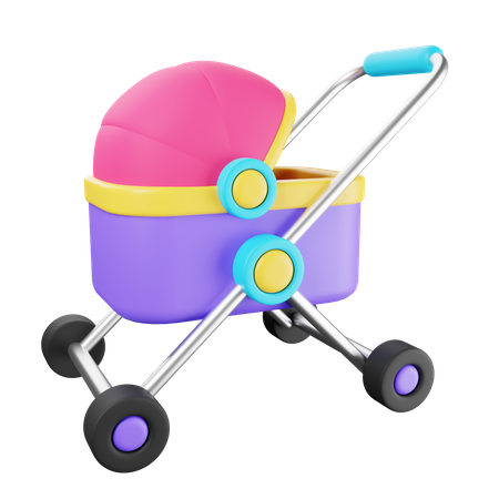 Carrito de bebé  3D Icon