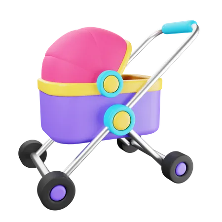 Carrito de bebé  3D Icon