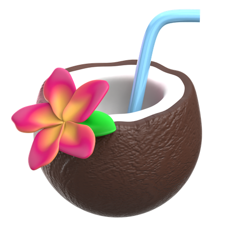 Coconut Drink  3D Icon