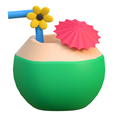 Coconut Drink  3D Icon