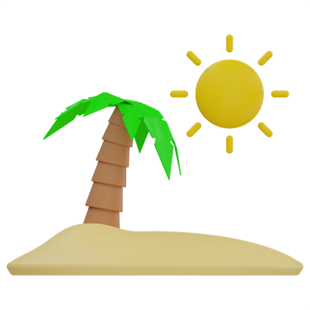 Coconut Tree  3D Illustration