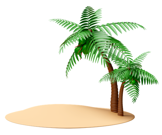 Árbol de coco  3D Icon