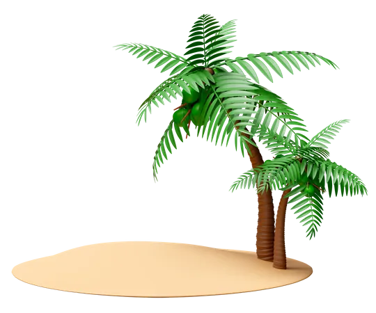 Árbol de coco  3D Icon