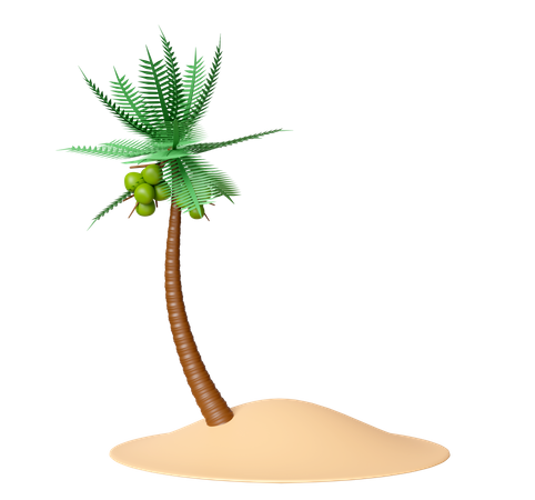 Árbol de coco  3D Icon