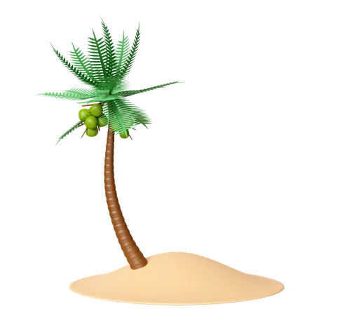 Árbol de coco  3D Icon