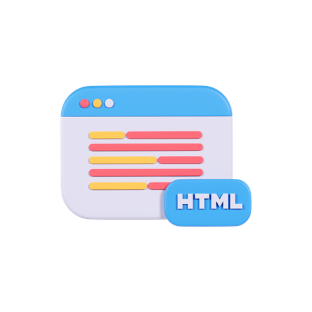 Codage HTML  3D Icon