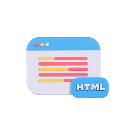 Codage HTML  3D Icon