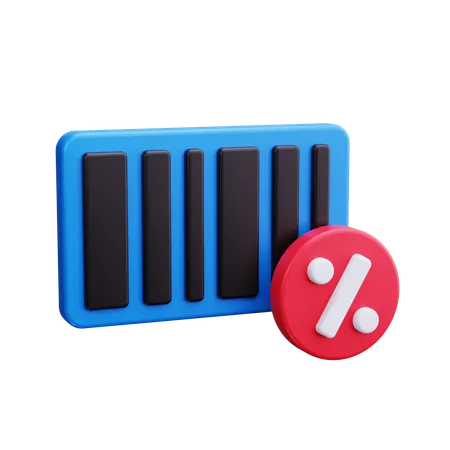 Code à barre  3D Icon