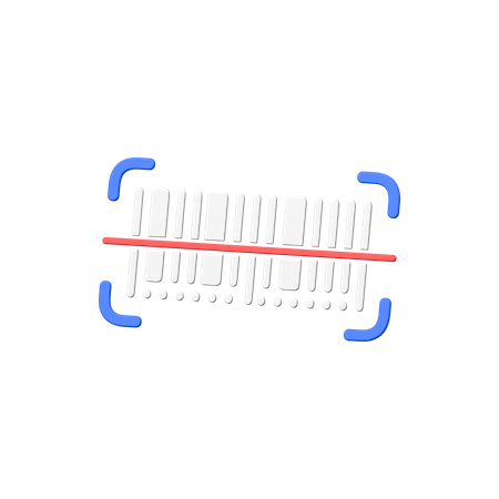 Code-barres pour le paiement en ligne.  3D Icon