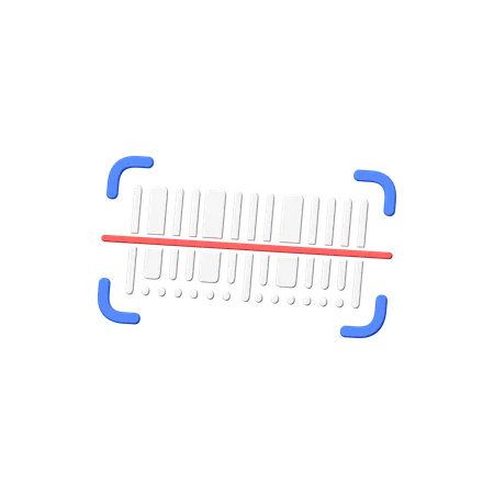 Code-barres pour le paiement en ligne.  3D Icon