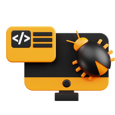 Code Bug  3D Icon