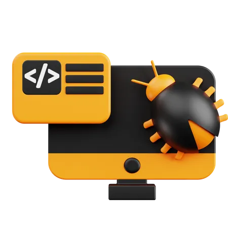 Code Bug  3D Icon