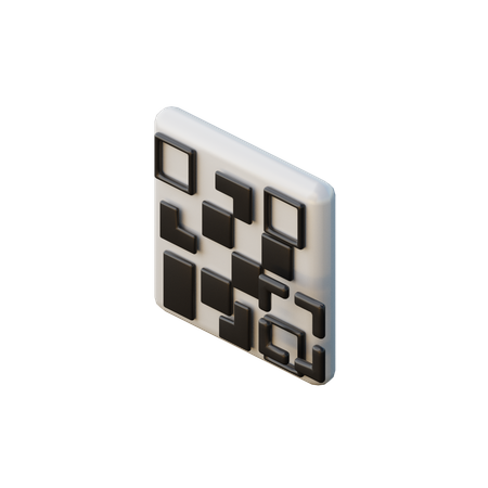 QR Code  3D Illustration