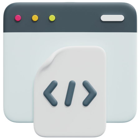 Coding File  3D Icon