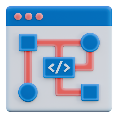 Coding hierarchy  3D Icon