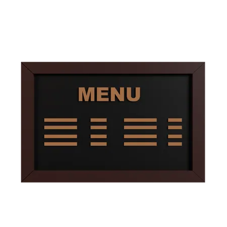 Coffee Menu  3D Icon