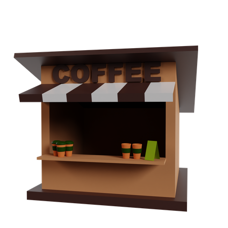 Coffee Shop  3D Icon