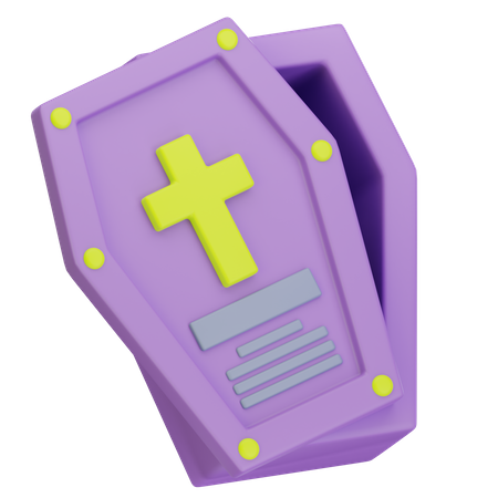 Coffin Halloween  3D Icon