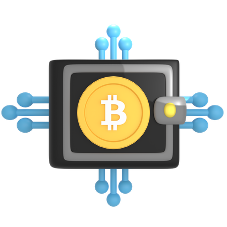 Cofre de bitcoin  3D Icon