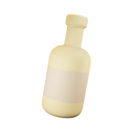 Cold Coffee Bottle  3D Illustration