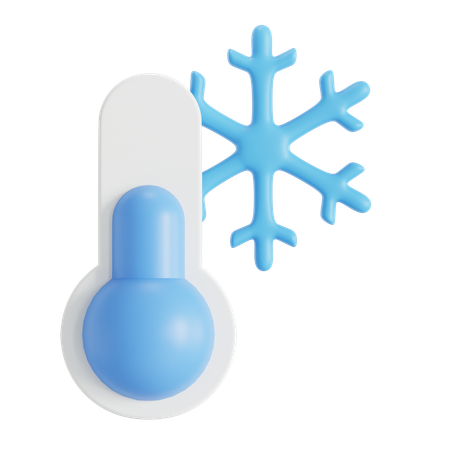 Cold temperature  3D Icon