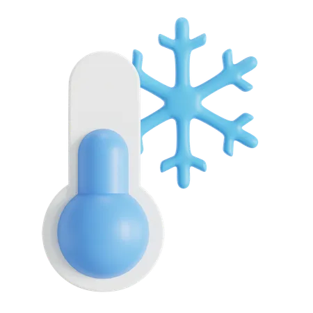 Cold temperature  3D Icon