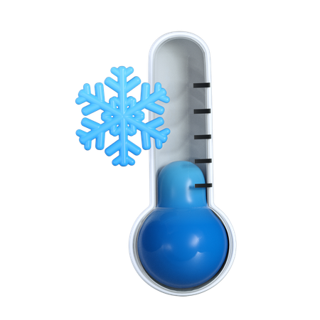 Cold thermometer  3D Icon