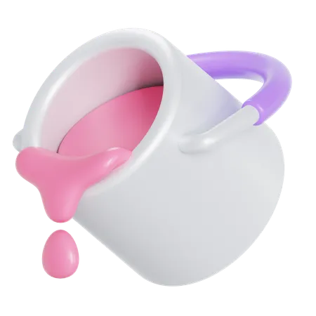 Color bucket  3D Icon