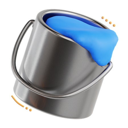 Color Bucket  3D Icon