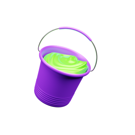 Color Bucket  3D Icon