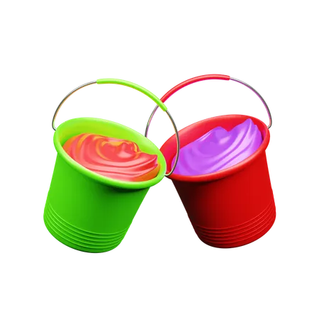 Color Bucket  3D Icon