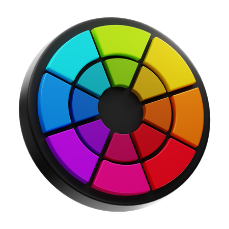 Color Mixing  3D Icon