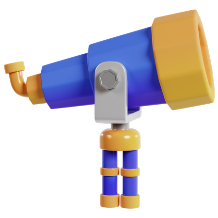 Colorful Toy Telescope  3D Icon