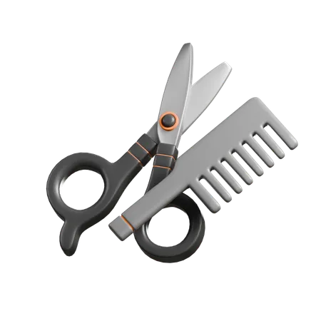 Comb Scissor  3D Icon