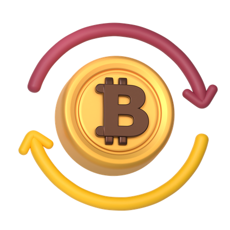 Intercambio de bitcoins  3D Icon