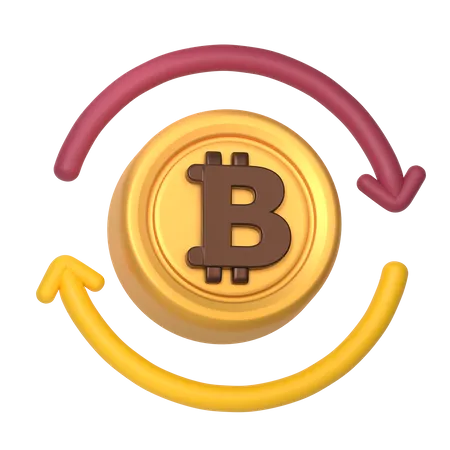 Intercambio de bitcoins  3D Icon