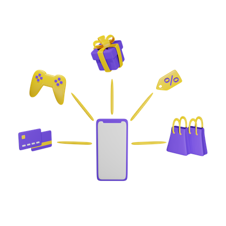 Comércio eletrônico  3D Illustration