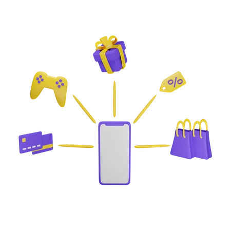 Comércio eletrônico  3D Illustration