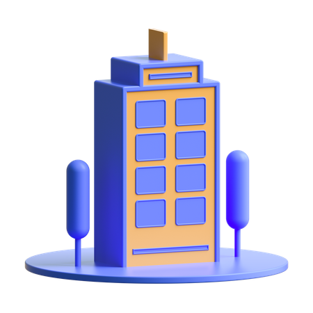 Commercial Building  3D Illustration