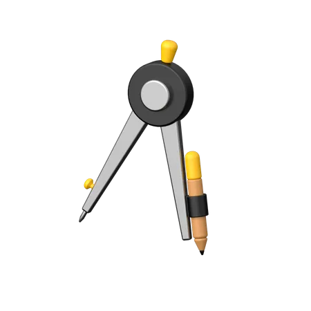 Compás de dibujo  3D Icon