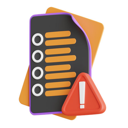 Compliance Alert  3D Icon