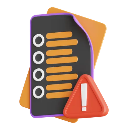 Compliance Alert  3D Icon