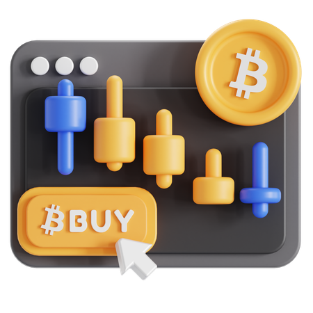 Comprar bitcoin  3D Icon