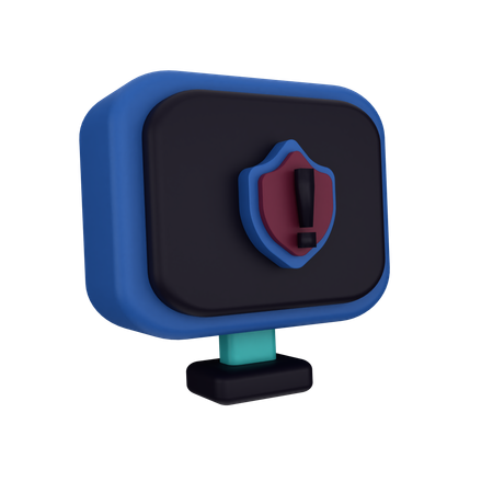 Computer Alert  3D Icon