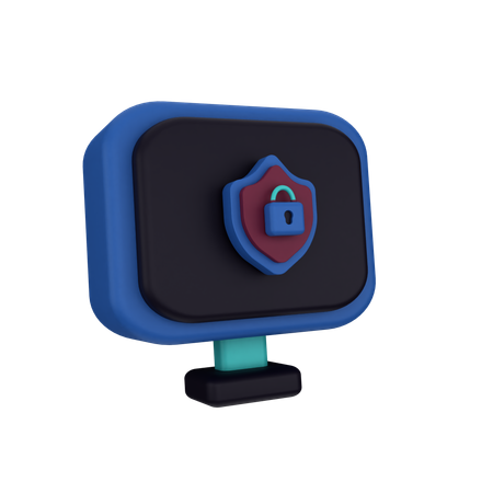 Computer Security  3D Icon