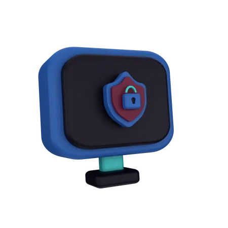 Computer Security  3D Icon